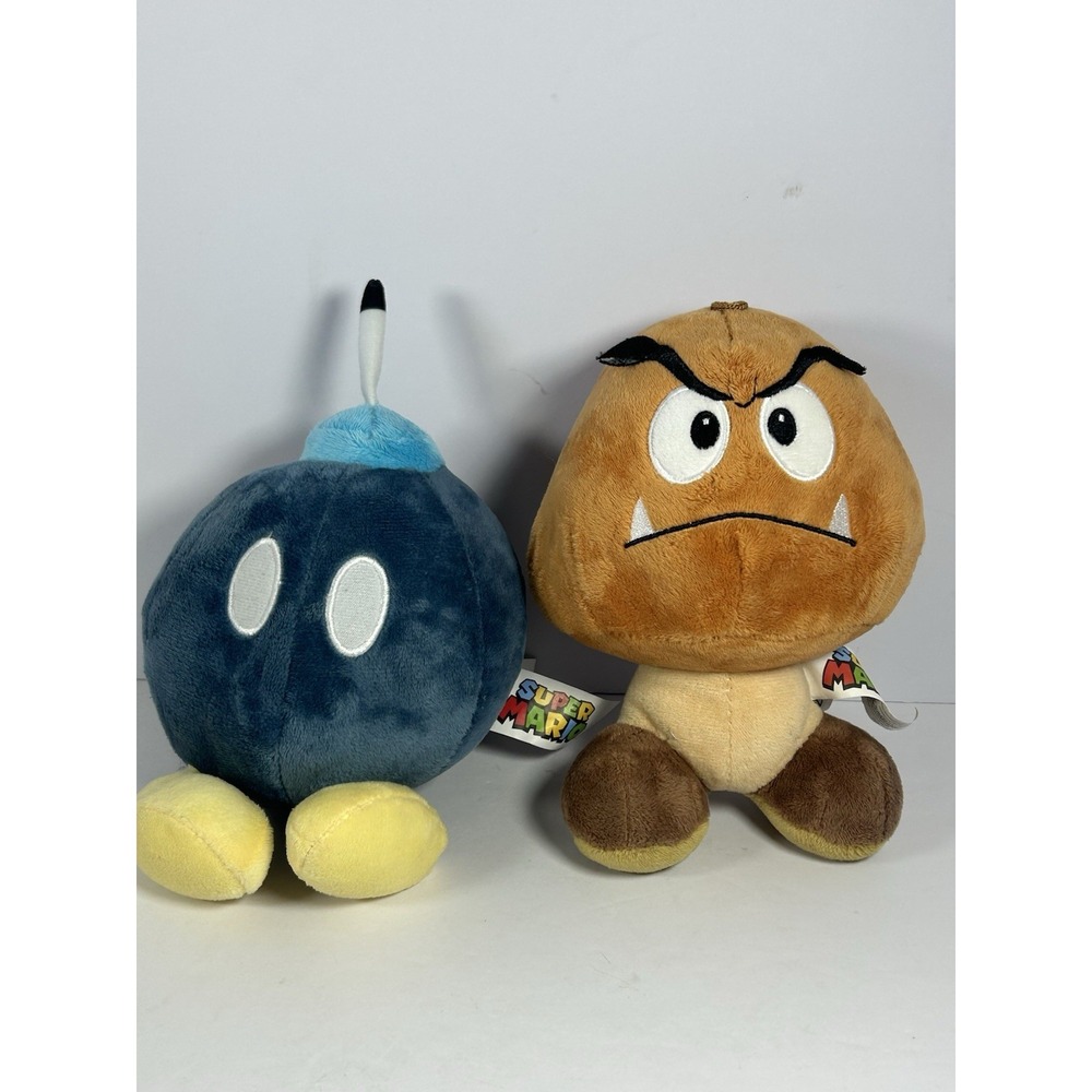 Mario Bros. Brothers Bob-omb And Goomba Plush 6" Inches